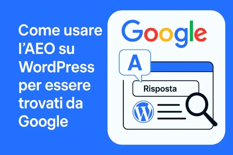 Blog News 3 AEO su WordPress e visibilità su Google